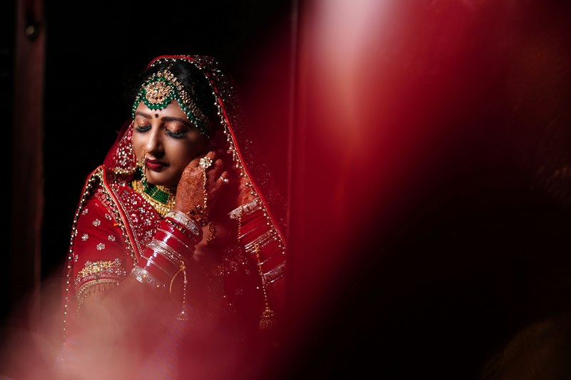 Bridal lehenga and groom sherwani